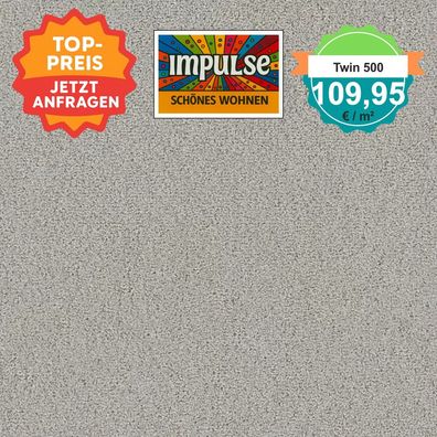 Girloon Twin 500 Teppichboden Velours 400 cm breit - keine Versandkosten