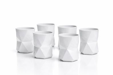 Nordés Atlantic Galician Gin Tumbler Set - 6× Relief Cube Design Becher
