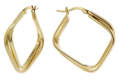 trendor Schmuck Damen-Ohrringe mit Bügel 925 Silber Vergoldet 15596