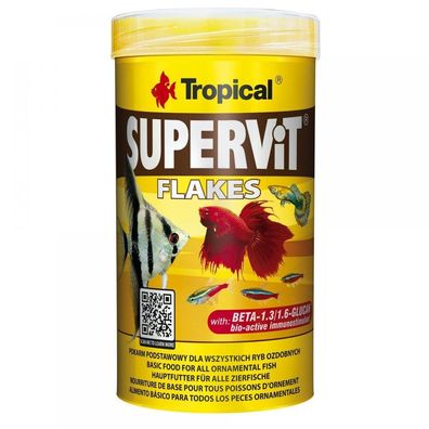 Tropical SuperVit Flakes 100ml Flockenfutter Futter für Zierfische