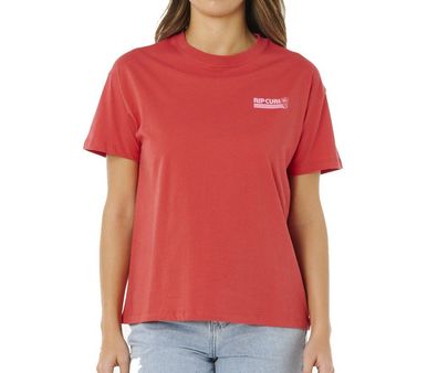 RIP CURL Women Shirt Ocean Break Relaxed deep red