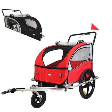DMS® Fahrradanhänger 2in1 Kinderanhänger Fahrrad Anhänger Jogger Radanhänger