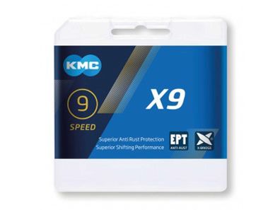 KMC Kette X9 EPT, 9-fach, 114 Glieder, dark silver