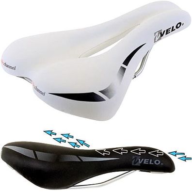 Sattel Velo, Damen, Wide: hannel, weiß, Velo, 250339