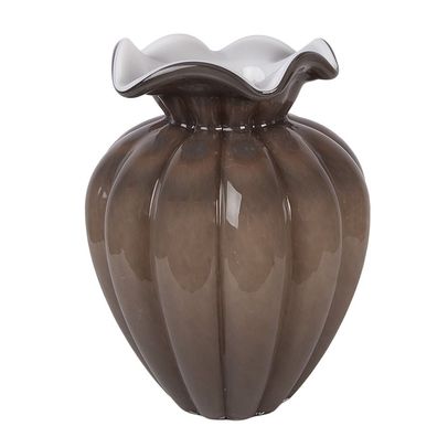Clayre & Eef Vase Ø 16x21 cm Braun Glas (Gr. Ø 16x21 cm)
