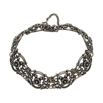 Trachtenarmband Silber 925 geschwärzt Second Hand 25324727 getragen