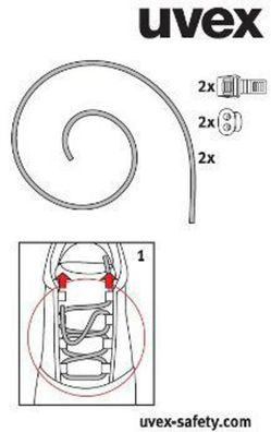 Uvex Schnürsenkel 95913 Elastiksenkel-Set 1 X-Craft 9591