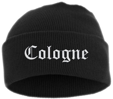 Cologne Umschlagmütze - Altdeutsch - Bestickt - Mütze mit breitem Umschl