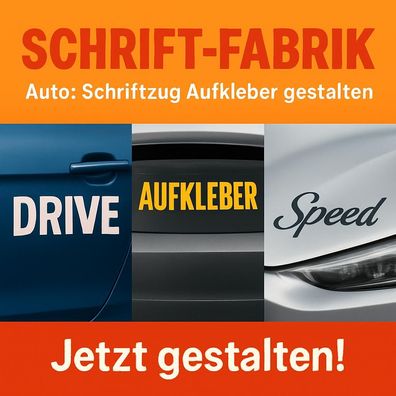 Text Schrift Schriftzug Aufkleber Auto Autoaufkleber Wunschtext selbst gestalten