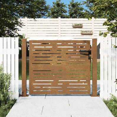vidaXL Gartentor 100x75 cm Cortenstahl Quadratisches Design