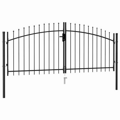 vidaXL Zauntor Woerden Doppeltür mit Dornenaufsatz 299,5 x 174,5 cm