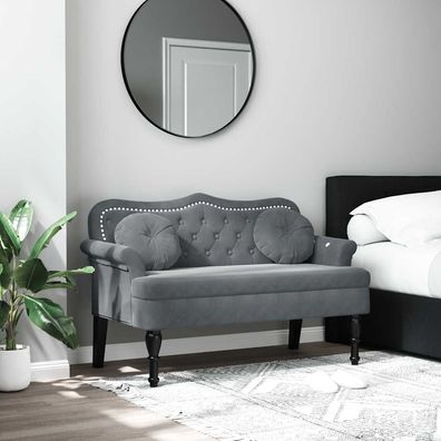 vidaXL Bank mit Kissen Dunkelgrau 120,5 x 65 x 75 cm Samt