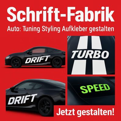 Tuning Styling Klebefolie Aufkleber für Auto selbst gestalten