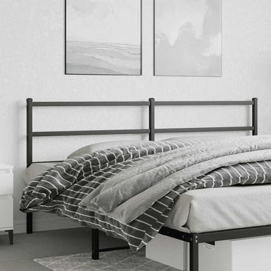 vidaXL Ersatz-Kopfteil Metall Schwarz 193 cm