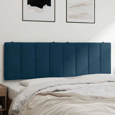 vidaXL Kopfteil-Kissen "Hanko" Blau 160 cm Samt