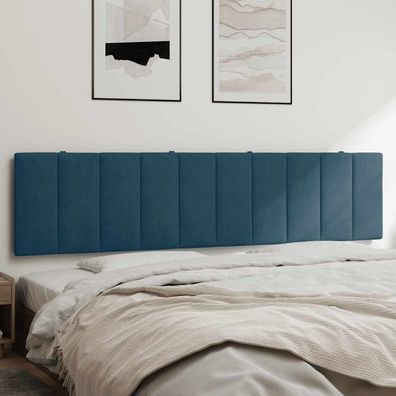vidaXL Kopfteil-Kissen "Hanko" Blau 200 cm Samt