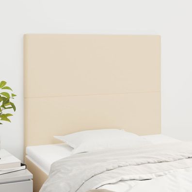 vidaXL Kopfteil Creme 90x5x118/128 cm Stoff