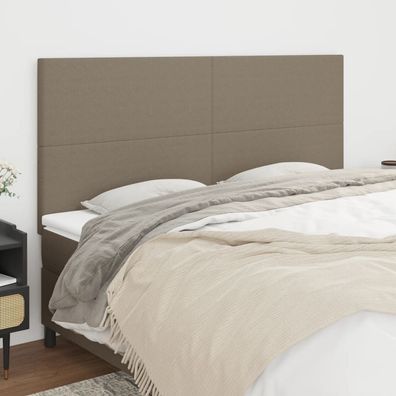 vidaXL Kopfteil Taupe 180x5x118/128 cm Stoff