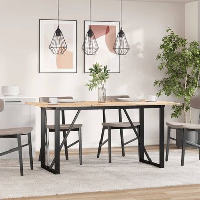 vidaXL Esstisch-Gestell in O-Form 140x60x73 cm Stahl