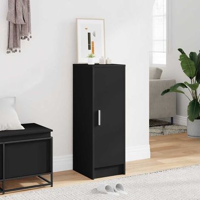 vidaXL Schuhschrank Schwarz 32x35x92 cm Holzwerkstoff