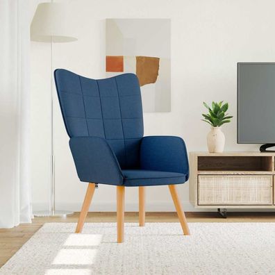 vidaXL Relaxsessel Blau Stoff