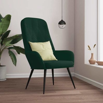 vidaXL Relaxsessel Dunkelgrün Samt