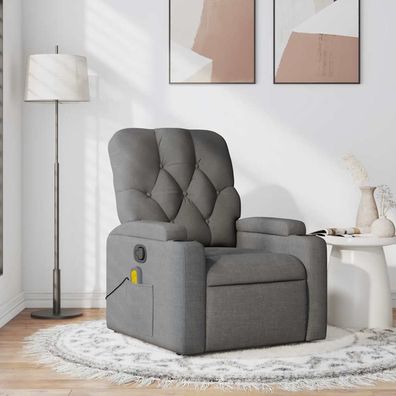 vidaXL Massagesessel Dunkelgrau Stoff