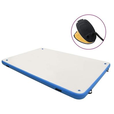 vidaXL Aufblasbare Schwimmmatte Blau und Weiß 300x200x15 cm