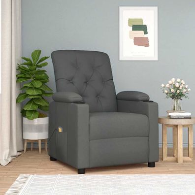 vidaXL Massagesessel Dunkelgrau Stoff