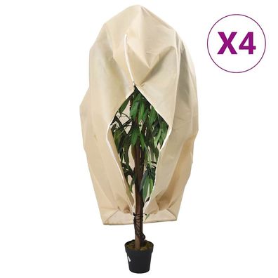vidaXL Wintervlies mit Reißverschluss 4 Stk. 70 g/m² 3,93x3 m