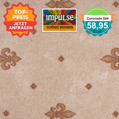 Girloon Coronado 044 Teppichboden Velours 400 cm breit - keine Versandkosten ab 5 m²