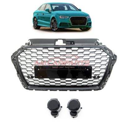 Upgrade Sportgrill / Kühlergrill für Audi A3 8V Facelift 16-19 Hochglanz Schwarz in