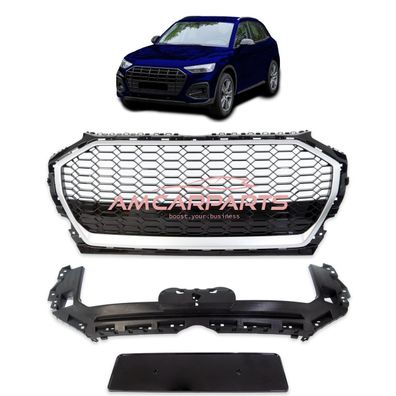 Upgrade Sportgrill / Kühlergrill für Audi Q5 FY Facelift 20+ Hochglanz Schwarz / Ma