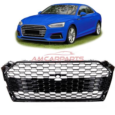 Upgrade Sportgrill / Kühlergrill für Audi A5 F5 Vor-Facelift 16-19 Hochglanz Schwar
