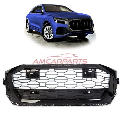 Upgrade Sportgrill / Kühlergrill für Audi Q8 4M 19+ Hochglanz Schwarz in Wabendesig