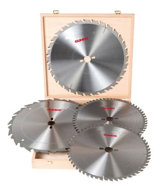 4 er Set Kreissägeblatt 303x30 Z 60/303x30 Z 90/350x30 Z 16/350x30 Z 54 GUHDO in Holz