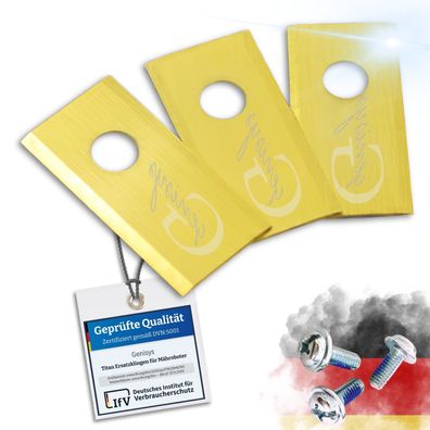 Ersatz Titan Messer Klingen für Einhell Freelexo Mähroboter LongLife bruchsicher