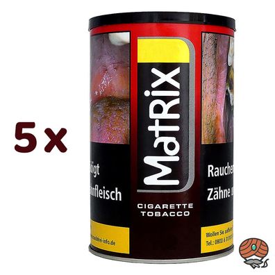 Matrix Red / Rot Tabak / Zigarettentabak / Stopftabak Dose 5x 90g