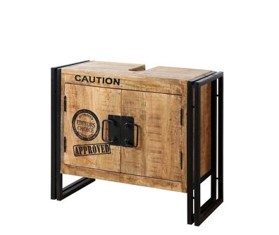 Waschbeckenunterschrank 68x57cm 'Troja' Mango & Metall