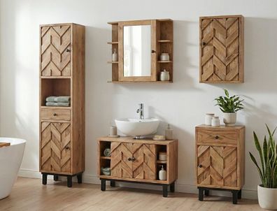 Bad komplett 5-tlg. 'Ontario' Akazie massiv