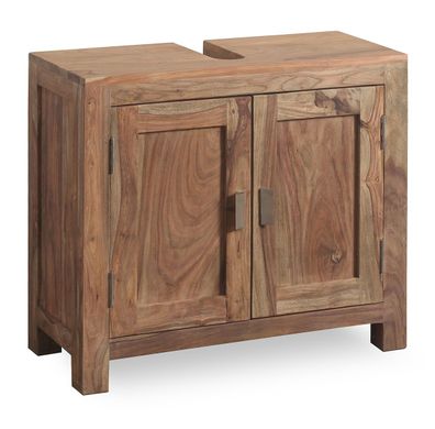Waschbeckenunterschrank 70x60cm 'Oxford' Sheesham massiv 2 Türen