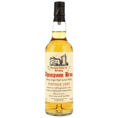 Highland Park 2005/25 / 20 Jahre Refill Hogshead #5039 Thompson Bros. 54,1% 0,7l