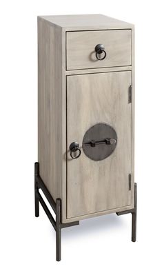 Badunterschrank 30x90cm 'Kjoto' Akazie massiv hell