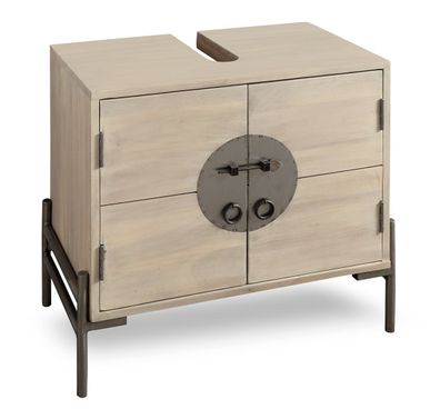 Waschbeckenunterschrank 60x60cm 'Kjoto' Akazie massiv hell