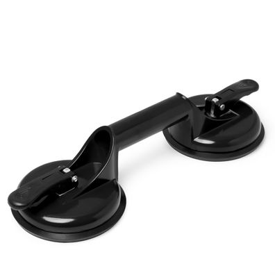 Saugheber bis 100 kg mit 2 Saugnäpfen schwarz Aluminium