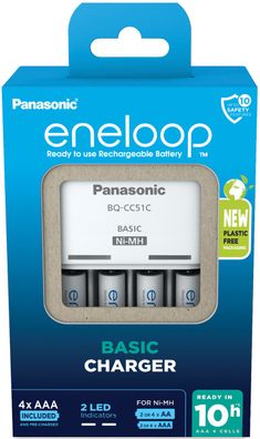 eneloop BQ-CC51 Basic Charger inkl. 4x AAA Akkus