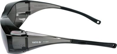 Schutzbrille grau – Überbrille mit verstellbaren Bügeln