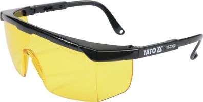 Gelbe Schutzbrille Typ 9844 mit UV-Filter und Seitenschutz