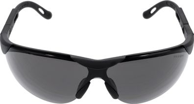 Schutzbrille grau mit verstellbaren Bügeln und Sonnenschutzfilter