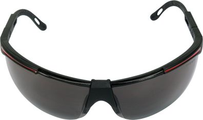Schutzbrille grau mit verstellbaren Bügeln und Sonnenschutzfilter
